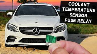 MERCEDES W205 Coolant Temperature Sensor Fuse Relay Location Replacement C300 C400 C450 C43 C63 C250