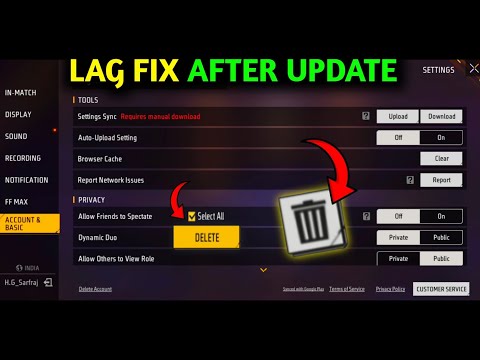 Best Lag Fix SETTINGS In Free fire | free fire lag problem After Update|