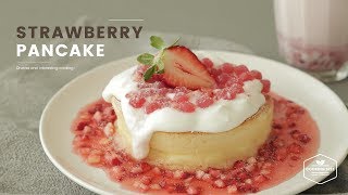생딸기 수플레 팬케이크 만들기 : Strawberry Souffle Pancake Recipe : いちごスフレパンケーキ | Cooking tree