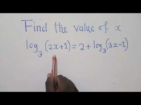 Find the value of x, Logarithms