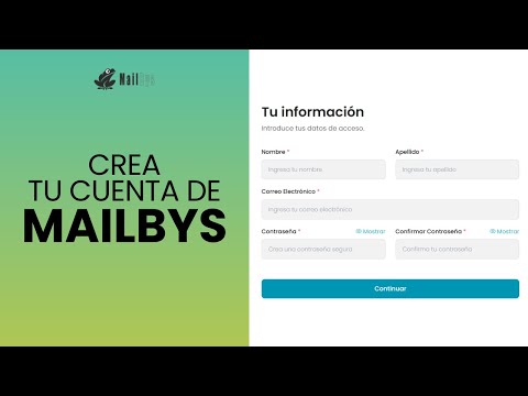 Tutorial crear cuenta Mailbys