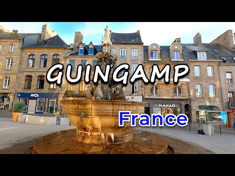 GUINGAMP, France - was a market town in the Middle Ages / walk around