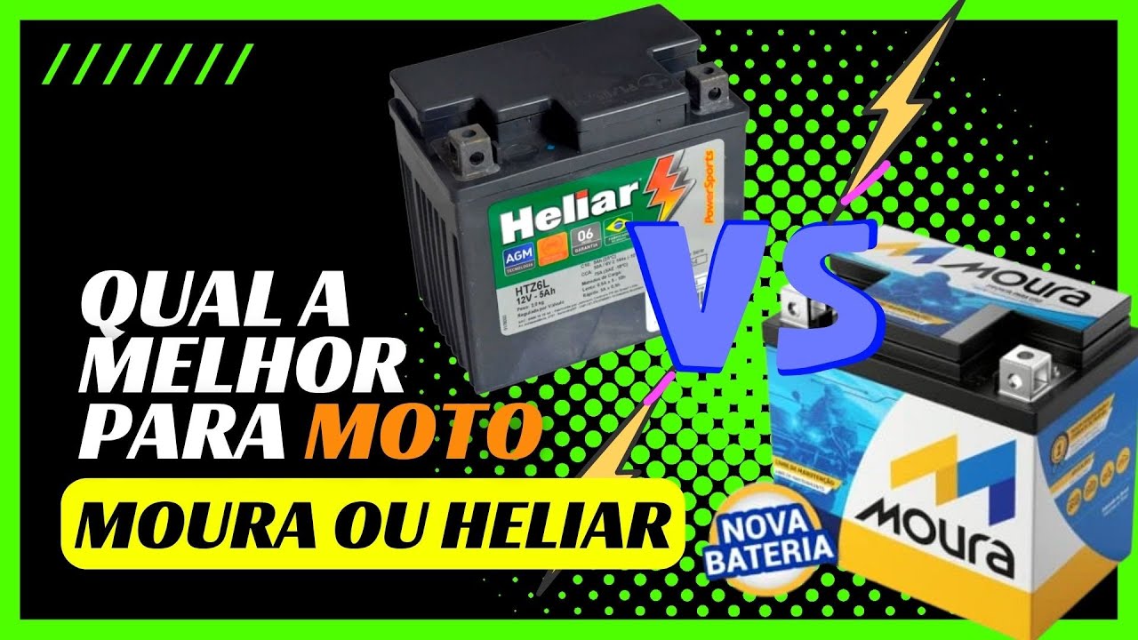 Moura ou Heliar Qual a Melhor para Moto | Moura ou Heliar | Qual é a Melhor a Bateria para Moto