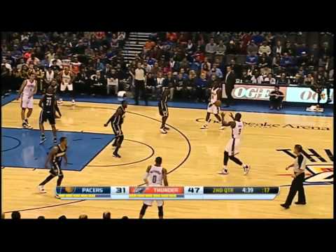 Serge Ibaka vs Indiana Pacers 2013.12.08