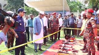 বিশ্ব দূর্যোগ দিবস উপলক্ষ্যে অগ্নিকান্ড ও ভূমিকম্পের মহড়া, জেলা প্রশাসন গোপালগঞ্জ।