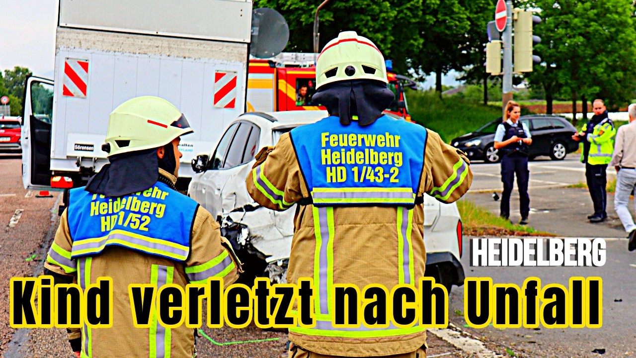 Heftiger Unfall auf der B535 bei Heidelberg