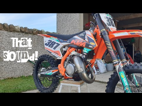2018 KTM 150sx Procircuit works exhaust before and after