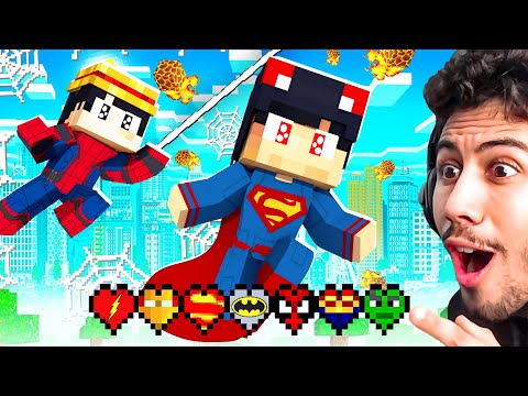 ماين كرافت ولكن لدي قلوب الابطال الخارقين !!؟