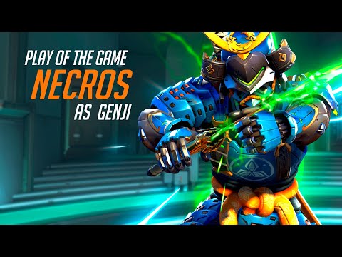 THIS IS WHAT GENJI'S FULL POTENTIAL LOOKS LIKE - NECROS! POTG! SEASON 4 TOP 500 OW 2