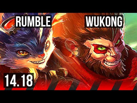 RUMBLE vs WUKONG (TOP) | 1200+ games, 8/3/10 | NA Master | 14.18