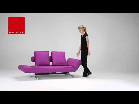 Innovation Design Schlafsofa Ghia mit verchromten Füßen