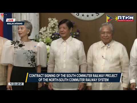 PBBM witnesses the signing of contract packages under the South Commuter Railway Project