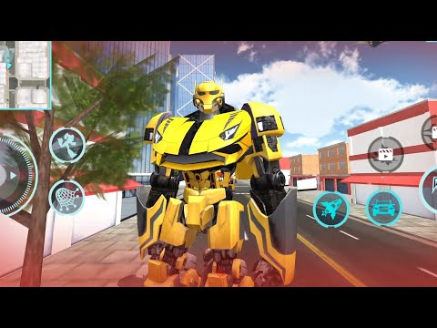 Bumblebee Transformer - Flying Police Robot Car  Multiple Transformation Jet Robot Car Game 2023