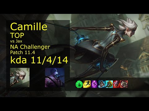 Camille vs Jax Top - NA Challenger 11/4/14 Patch 11.4 Gameplay