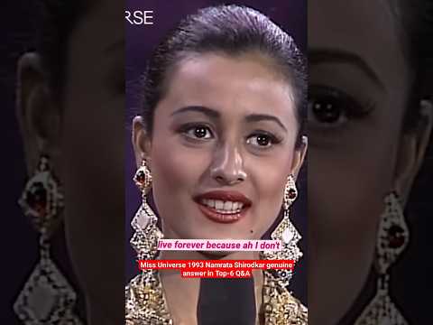 Miss Universe 1993 Namrata Shirodkar genuine answer in Top-6 Q&A 🇮🇳😍 #shorts #missuniverse #india