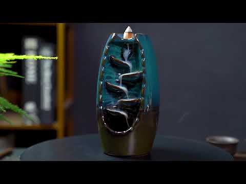 Керамическая аромакурильница для благовоний - водопад дыма Aroma Backflow (AS-104949) Video #1
