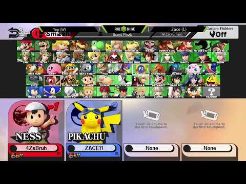Rise and Shine 2018 Grand Finals- Yep (Ness) vs Zace (Pikachu)