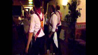 preview picture of video 'Cardiff Morris dance Three Musketeers at Fagins in Taffs Well, 13th September 2011.'