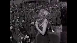 RARE FOOTAGE of MARILYN MONROE singing DIAMONDS and DO IT AGAIN in Korea 1954