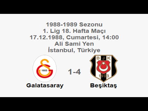 Galatasaray 1-4 Beşiktaş 17.12.1988 - 1988-1989 Turkish 1st League Matchday 18 + Comments (Ver. 1)