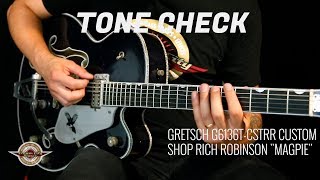 Video thumbnail for TONE CHECK: Gretsch G6136T-CSTRR Rich Robinson Magpie Guitar Demo | No Talking by Cream City Music