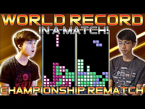 Tetris World Championship Final Rematch Results in a (former) WORLD RECORD!? [Dog vs Andy]