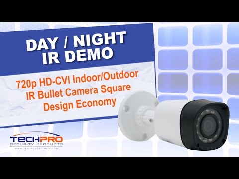 Day / Night IR Demo - 720p HD-CVI Indoor/Outdoor IR Bullet Camera Square Design Economy