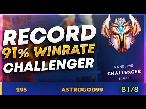 HIGHEST CHALLENGER WINRATE EVER (91%) - League of Legends