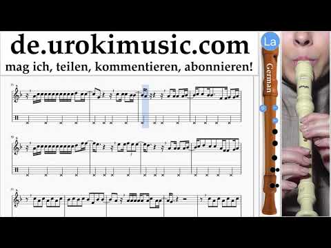 Blockflötenunterricht G. Carlos Vives, Sebastian Yatra - Robarte un Beso Noten Lernen Teil#2 um-i995