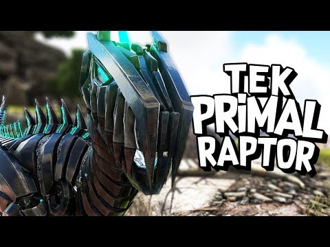 ARK Survival Evolved Ep #40 - THE TEK PRIMAL RAPTOR BATTLE (Modded Survival)