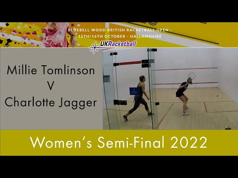 BlueBell Wood British Racketball Open 2022 Semi Final Tomlinson v Jagger