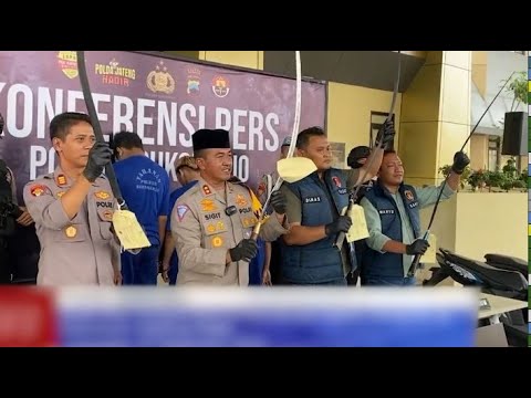 KONVOI GANGSTER BAWA SAJAM DITANGKAP POLRES SUKOHARJO