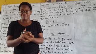 English language  (grade 12)... Article