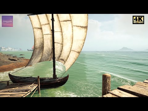 AC Odyssey - Walking in the Volcanic Island of Hydrea | 4K Ultra Max Settings