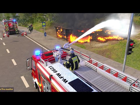 Emergency Call 112 Sim - Wuppertal Firefighters Responding! 4K