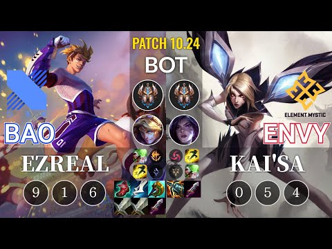 DRX BAO Ezreal vs EM Envy Kai'Sa Bot - KR Patch 10.24