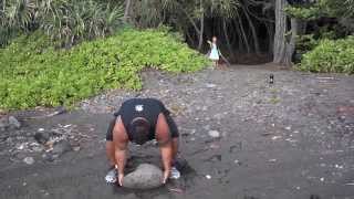 preview picture of video 'HIGA MONSTER beach workout in Hana, Maui'