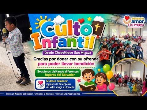 En Vivo Culto Infantil Chapeltique San Miguel #viral #niños 