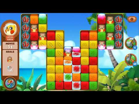 Lost Island Blast Adventure Level 1821 NO BOOSTERS - A S GAMING ✔️