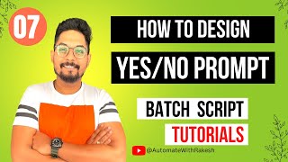 Batch Script For User Input Yes or No