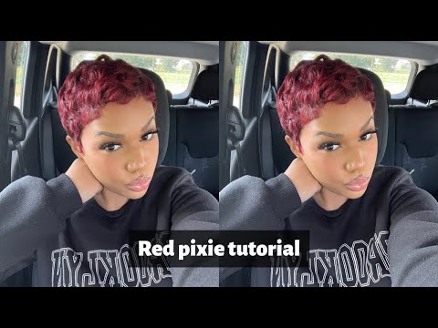 RED HAIR | PIXIE CUT TUTORIAL | FIRST ATTEMPT TO STYLE...