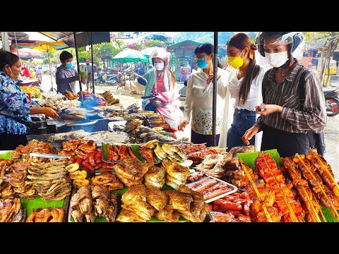 Best Street Lunch @ Boeng Trabaek - Various Yummy Cambodian Fast Food For Sales On Street