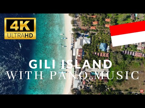 Gili Islands, Indonesia [4K UHD] 🇮🇩 Drone View with relaxing piano music