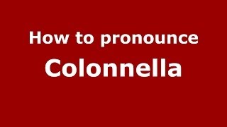How to pronounce Colonnella