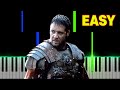 Gladiator - Main Theme | EASY Piano Tutorial