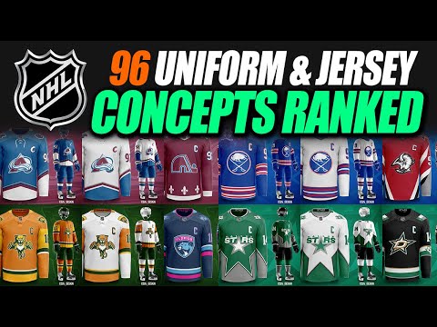 NHL Uniform & Jersey Concepts Ranked! 96 Jerseys! (Designs by CD24)