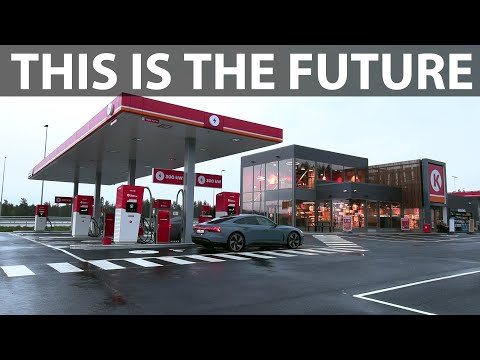 Brand new Circle K with 300 kW fast chargers, solar panels and battery storage