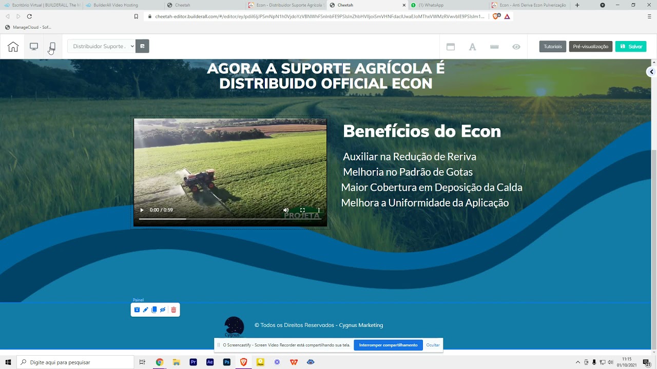 Como coloca elementos lado a lado no mobile do cheetah com o grid painel