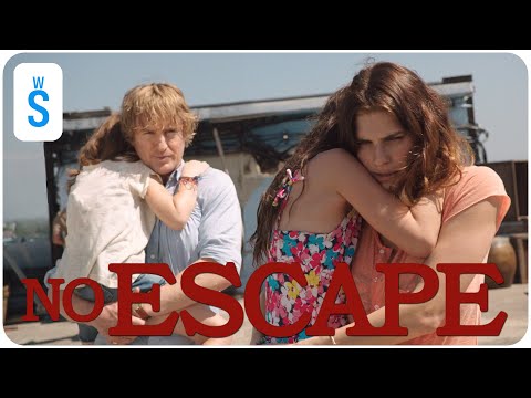 No Escape (2015) | Scene: Jack and his family jump onto the roof of another building