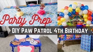 PARTY PREP || DIY PAW PATROL BIRTHDAY PARTY || DECORATE WITH ME || Kylie Combs
